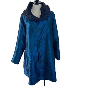 Vintage UBU Pack Your Personality Reversible Raincoat Blue Purple S